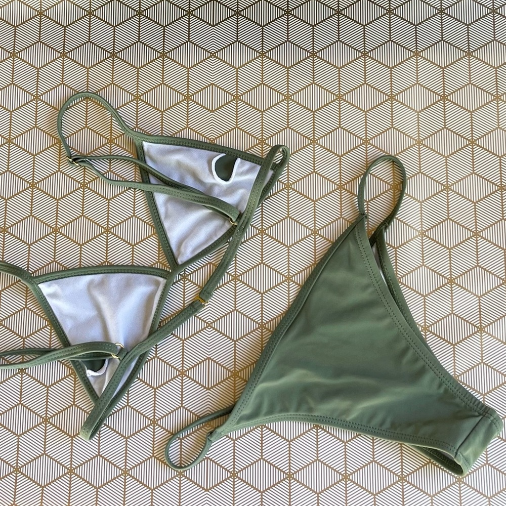 Army green bikini size XS - Picture 9 of 12